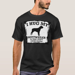 T-shirt J'Embrasse Mon Rottweiler Pour Ne Pas Choquer Les