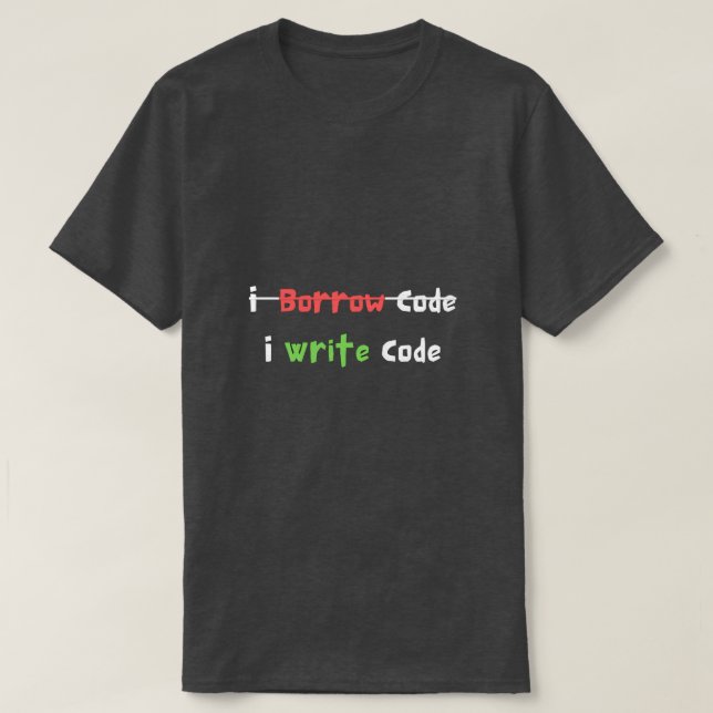T-shirt J'Emprunte Code I Écrire Code Programmer Funny (Design devant)