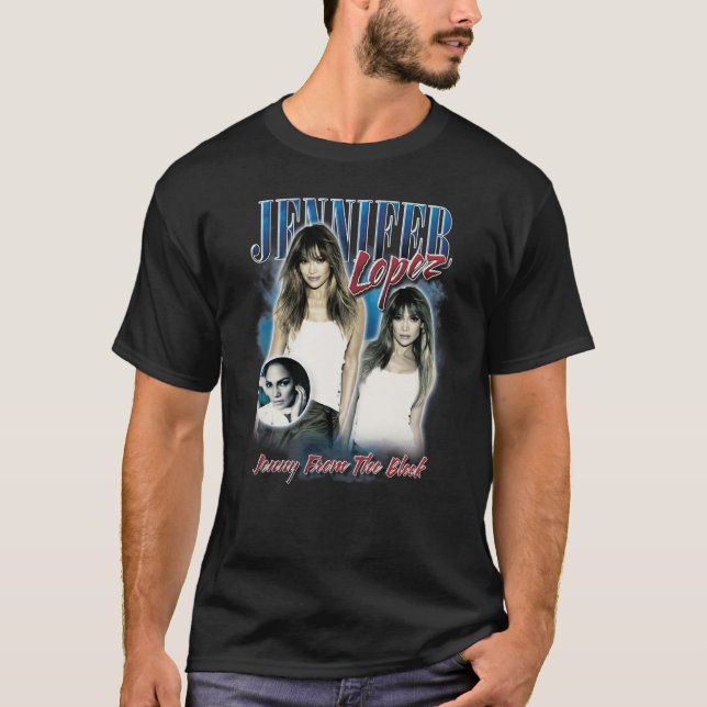 T-shirt Jennifer Lopez Bootleg Portrait (Devant)