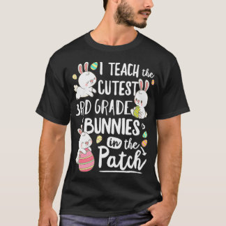T-shirt J'Enseigne Les Bunnies De 3E Année Les Plus Cutest