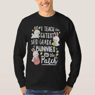 T-shirt J'Enseigne Les Bunnies De 3E Année Les Plus Cutest