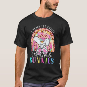 T-shirt J'Enseigne Les Bunnies de 4e Année Les Plus Cutest