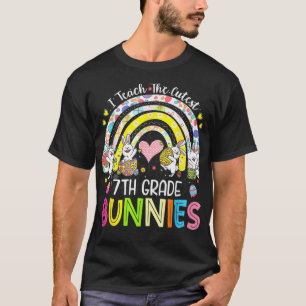T-shirt J'Enseigne Les Bunnies De 7E Année Les Plus Cutest