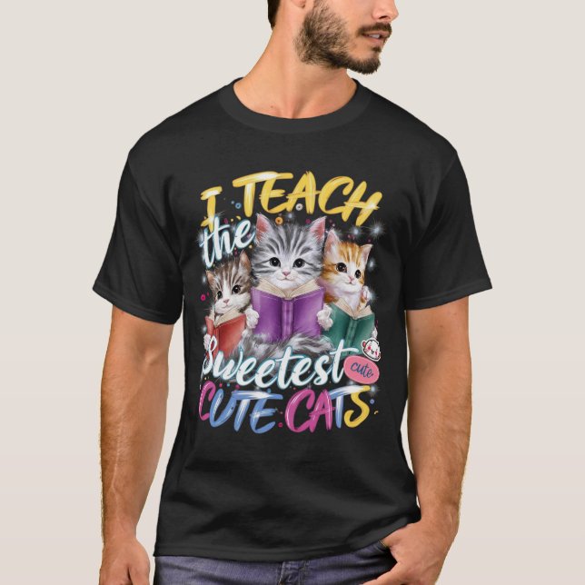 T-shirt J'enseigne Les Chats les plus mignons : adorables  (Devant)