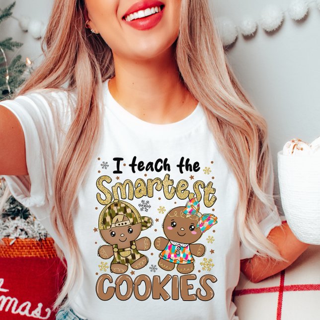 T-shirt J'enseigne les cookies les plus intelligents Noël (Créateur téléchargé)