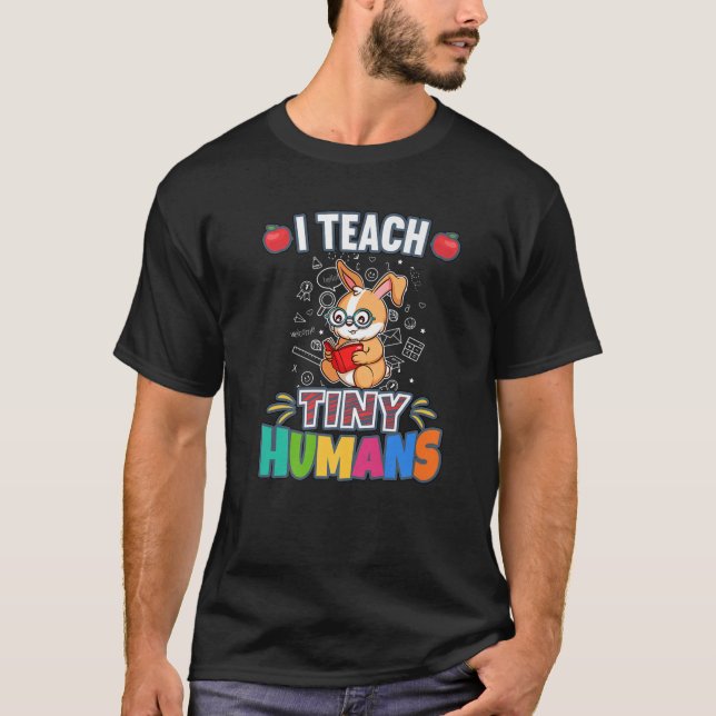 T-shirt J'Enseigne Les Minuscules Humains Enseignant Prima (Devant)