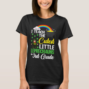 T-shirt J'Enseigne Les Petits Leprechauns Cutest 3e Grade 