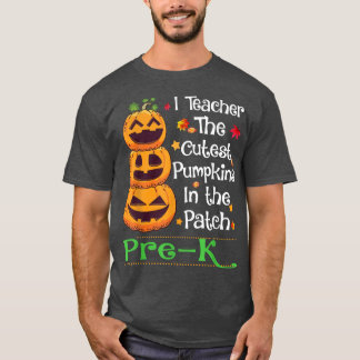 T-shirt J'enseigne l'Halloween de l'enseignant pré-k du Ci