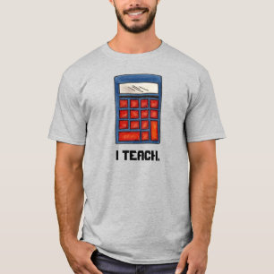 T-shirt J'enseigne mathématiques enseignant Calculatrice m