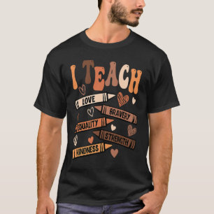T-shirt J'enseigne Melanin Afro Africain Noir Mois T