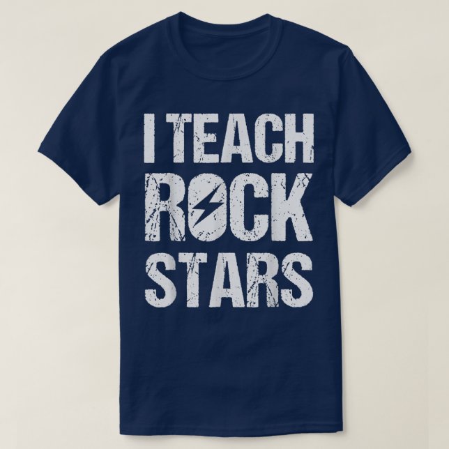 T-shirt J'Enseigne Rockstars Shirt Funny Music Teacher Ret (Design devant)