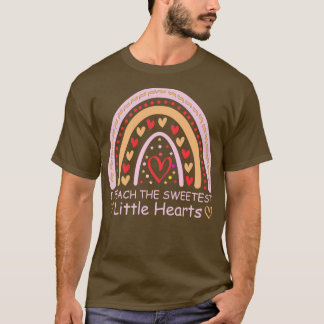 T-shirt J'enseigne The Sweetest Little Hearts Preschool et