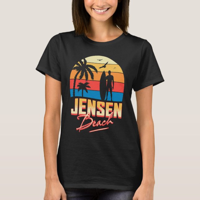 T-shirt Jensen Floride Plage Surf Surfer Océan été (Devant)