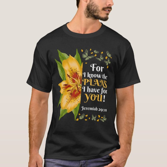 T-shirt Jérémie 29:11 Bible chrétien chrétien (Devant)