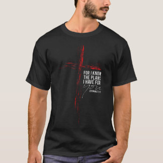 T-shirt Jérémie chrétienne Bible Verse Cross