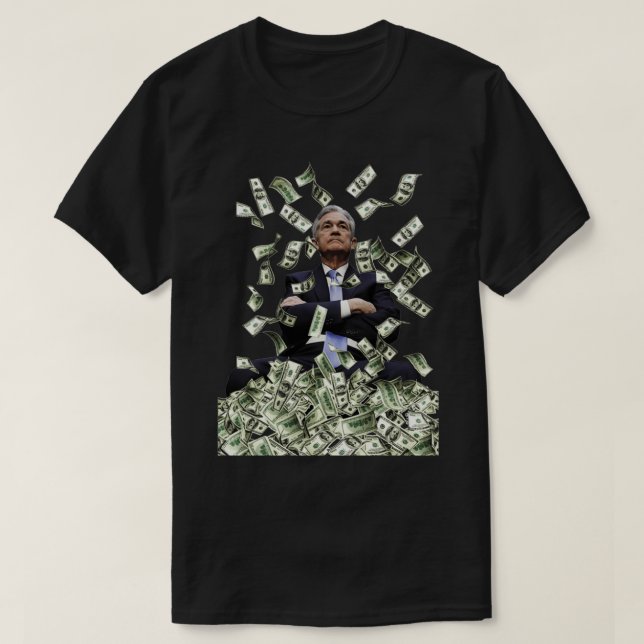 T-shirt Jerome Powell Imprimante Stock marché graphique P (Design devant)