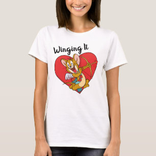 T-shirt Jerry Mouse habillée en Valentine Cupide