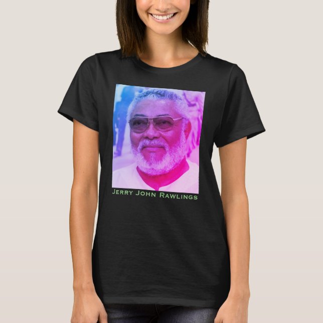 T-shirt Jerry Rawlings, J.J. Rawlings, Président du Ghana (Devant)