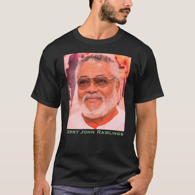 T-shirt Jerry Rawlings, J.J. Rawlings, Président du Ghana (Devant)