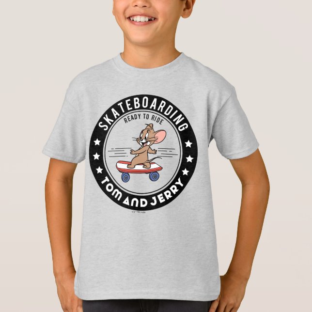 T-shirt Jerry Skateboard - Prêt À Faire Du Ride (Devant)