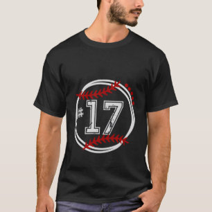 T-shirt Jersey de baseball numéro 17 Baseball tendance Bas