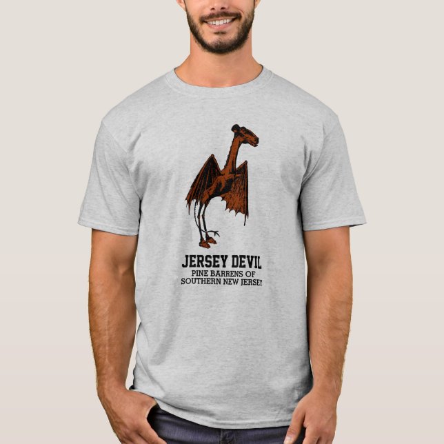 T-shirt Jersey Devil Creature Cryptid Texte personnalisabl (Devant)