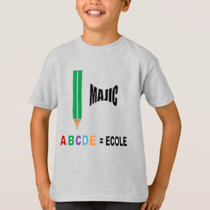 T-shirt jersey gris bruyère Magic ECOLE