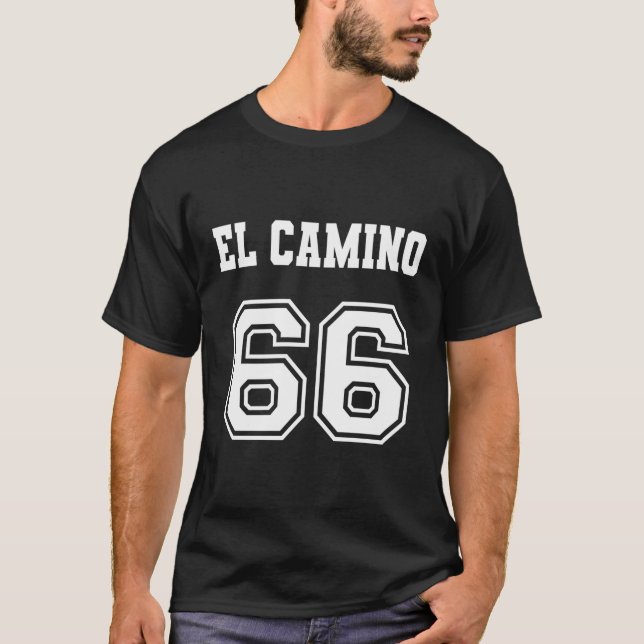 T-shirt Jersey Style El Camino 66 1966 Old School Muscle C (Devant)