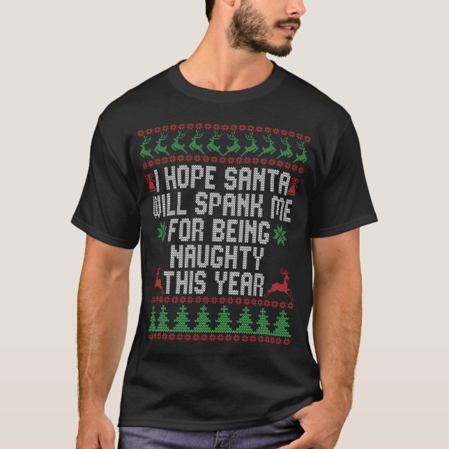 T-shirt J'Espère Que Père Noël Me Fera Parler D'Être Mauva (Devant)