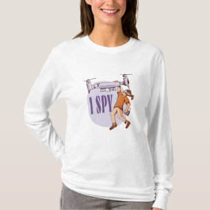 T-shirt J'espionne pour les pilotes de drones et les enfan