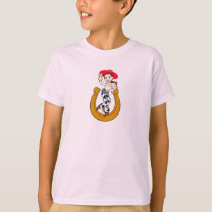 T-shirt Jesse de Toy Story sur le fer à cheval