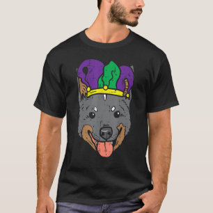 T-shirt Jester Casquette Heeler Face Mardi Gras Chien de B