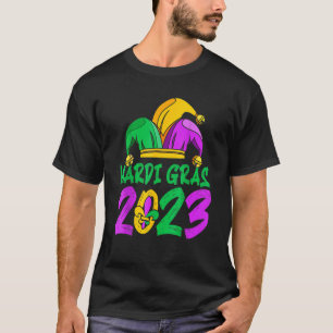 T-shirt Jester Casquette Mardi Gras 2023 Plumes de masque