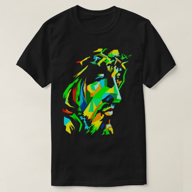 T-shirt Jesucristo Pop Art Jésus Christ Face Icône catholi (Design devant)