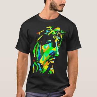 T-shirt Jesucristo Pop Art Jésus Christ Face Icône catholi