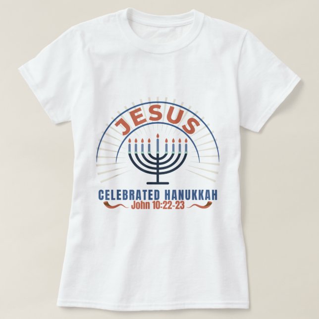 T-shirt Jésus a célébré les racines hébraïques messianique (Design devant)