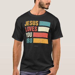 T-shirt Jésus Aime Bro Bible Chrétienne Verse Religieux Ch