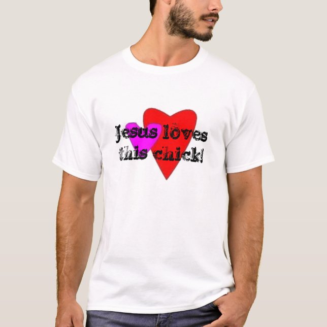 T-shirt Jésus aime ce poussin ! (Devant)
