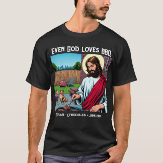 T-shirt Jésus aime le barbecue