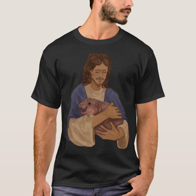T-shirt Jésus aime Moo Deng Bouncy Cochon mignon bébé Hipp (Devant)