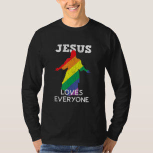 T-shirt Jésus aime tout le monde Christian Lgbt Gay pride 