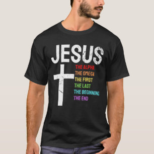 T-shirt Jésus Alpha Omega Premier Dernier Début Fin Chri