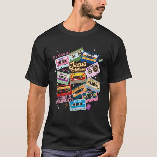 T-shirt Jesus Anthems Christian Cassette Tape Dieu Musique (Devant)