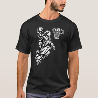 T-shirt Jesus Basketball Dunk - Sports Satire