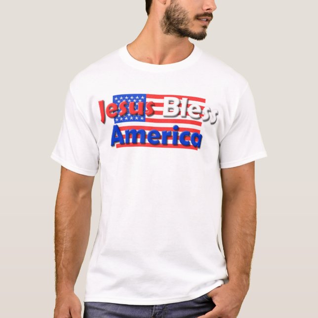 T-shirt Jésus bénissent l'Amérique (Devant)