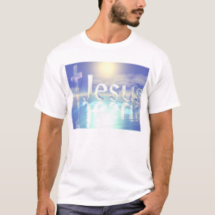T-shirt Jésus bleu