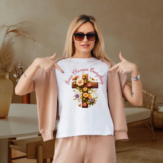 T-shirt Jésus change tout (Créateur téléchargé)