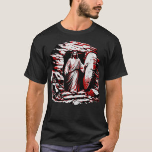 T-shirt Jésus chrétien de Pâques ressuscité de l'église gr