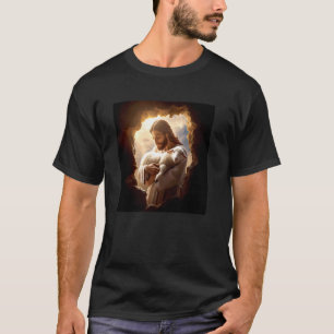 T-shirt Jésus-Christ avec agneau Art chrétien catholique