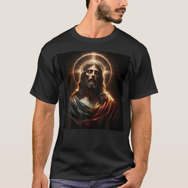 T-shirt Jésus Christ Couronne Divine des Thorns Art chréti (Devant)